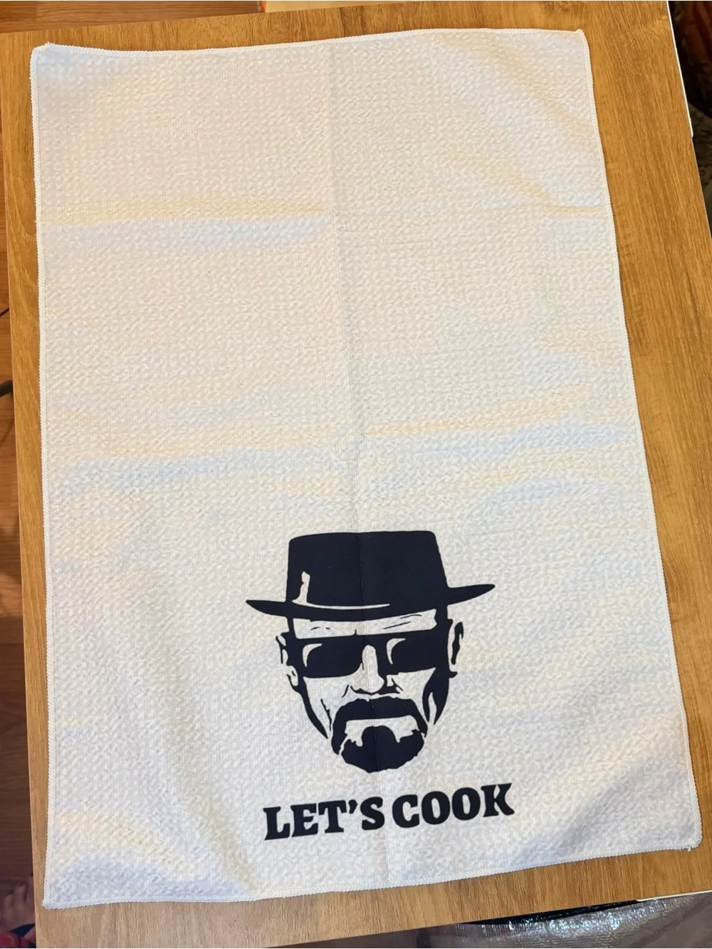 Heisenberg Breaking Bad White Lets Cook Dish Towel 17 X 25 in